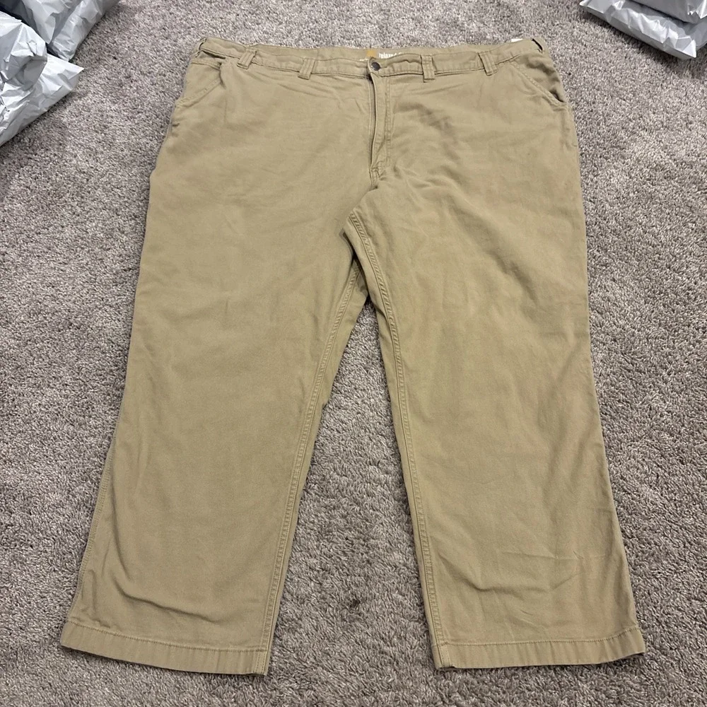 CARHARTT FITS 52x28 RELAXED FIT STRAIGHT RIGBY CANVAS DUNGAREE WORK PANTS 102291